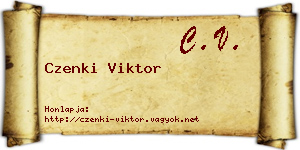 Czenki Viktor névjegykártya